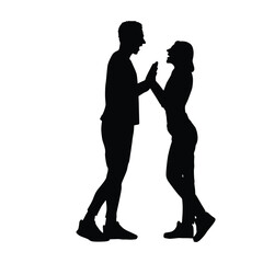 Silhouette of a romantic couple