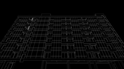 3D illustration of building project