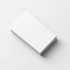Blank White Stacked Paper Cards Mockup
