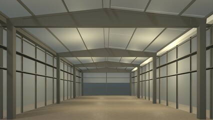 3D illustration of building project