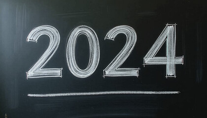 2024 New Year Chalkboard Design