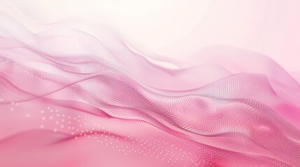 Fototapeta premium Abstract pink digital particles wave flowing in cyberspace, perfect for wallpapers, websites and motion design projects