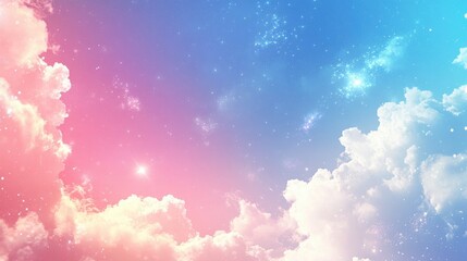 Naklejka premium Cloudy night sky with stars