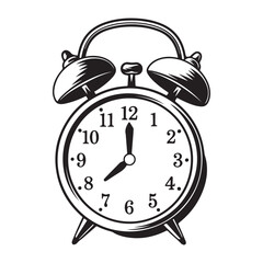 Smiling Face and Ringing Bells in Black and White