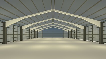 3D illustration of building project