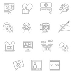 Blogger icons set Outline
business icons set
set of icons
business and icons