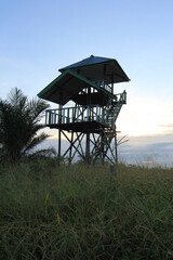 Viewing towers are used to monitor the surrounding area
