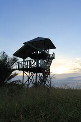Viewing towers are used to monitor the surrounding area