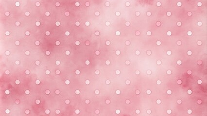 A delicate pattern of white polka dots on a soft pink watercolor background with subtle gradient texture.