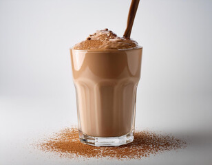 milo milkshake in the white background studio shot