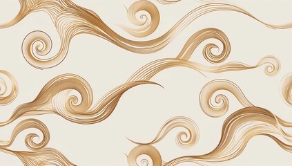 Fototapeta premium Swirling patterns in warm tones create a mesmerizing backdrop for artistic expression and design versatility