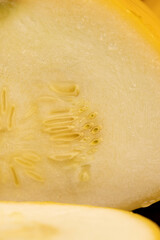 small pieces of delicious ripe yellow squash