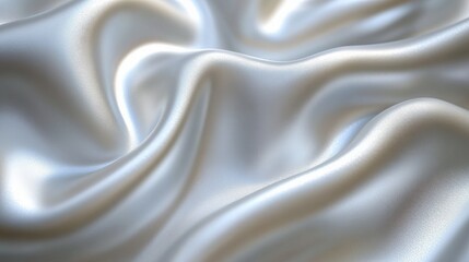 Obraz premium Smooth satin silk fabric. Elegant satin material with a luxurious sheen and texture. Glossy textile waves create a soft, flowing background. Ideal for opulent templates or luxurious designs.