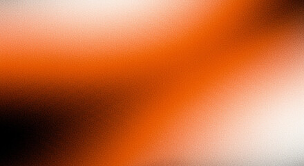 Abstract grainy background, dark dynamic banner backdrop orange white black glowing color gradient noise texture poster header wallpaper cover design
