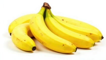 Several individual bananas, various angles, isolated on white , photography, royalty free, bananas