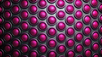 Abstract Black Background Pink Circles Grid Art