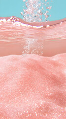 Fototapeta premium Pink Glitter Water Abstract Background