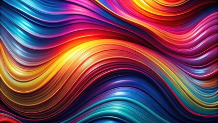 Obraz premium Abstract Geometric Liquid Gradient Waves - Night Photography Backgrounds