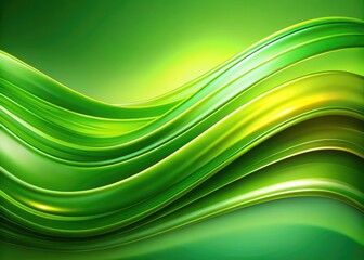 Obraz premium Abstract Green Gradient Curves Background for Product Photography