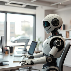 office work with smart robot service
