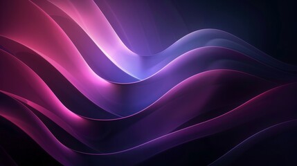 Obraz premium Smooth purple and pink waves flowing and creating a gradient in a digital art composition, perfect for backgrounds and wallpapers