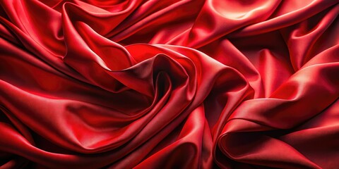 Obraz premium AI Drone Photography Red Silk Abstract Backgrounds
