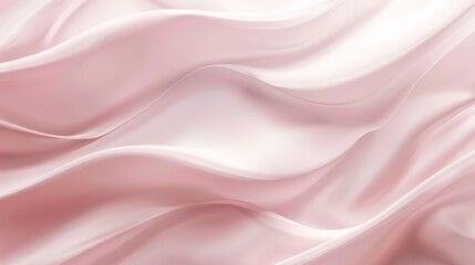 Obraz premium Smooth pink silk fabric flowing and creating soft waves, ideal for elegant backgrounds and designs
