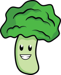 broccoli vegetable animated vector