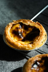 Homemade sweet baked egg tarts, delicious egg tarts