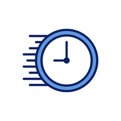 Time speed vector icon, flat design stopwatch symbol.