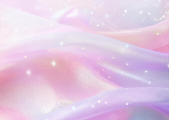 ピンクと紫のオーガンジーのキラキラの背景