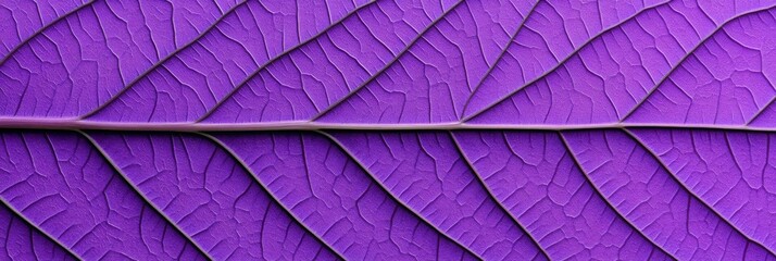 Close up of a purple leaf with veins texture background.wallpaper microscopic leaf with vein structure.
