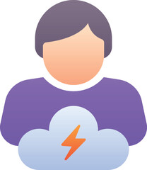 Gradient color illustration for Cloud account
