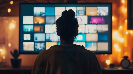 She is wearing a white sweater and has her hair in a bun