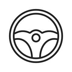 Steering Wheel icon vector image. Suitable for mobile apps, web apps and print media.