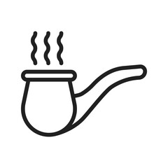 Smoking Pipe icon vector image. Suitable for mobile apps, web apps and print media.