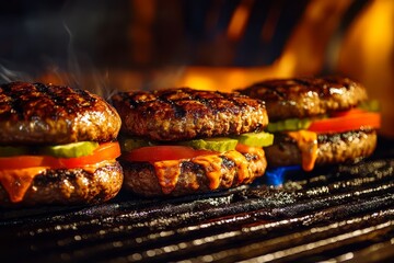 The art of grilling delicious hamburgers.