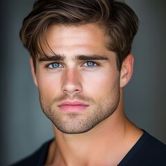 Fototapeta premium Natural Lighting Headshot of a Male Actor