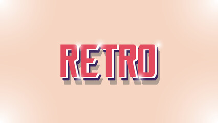 Retro, Editable text effect, text style theme and premium vector