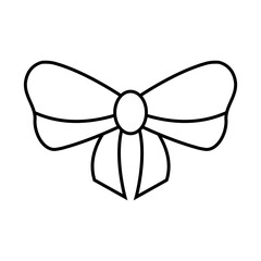 Ribbon bow icon vector. Bow illustration sign. Hair bow symbol. Ribbon logo.