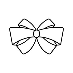 Ribbon bow icon vector. Bow illustration sign. Hair bow symbol. Ribbon logo.