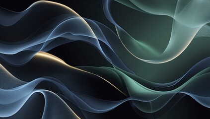 Obraz premium Delicate waves of light intertwine, creating an ethereal atmosphere with soft hues and a gentle flow that captivates the senses and inspires creativity