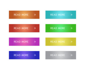 Colorful CTA button set.