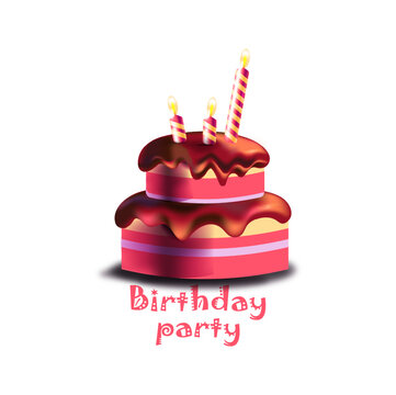 taart birthday party, sweet, cake card, festive candle, birthday cake with candles