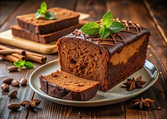 Chocolate Pound Cake with Cocoa Powder Sprinkles - Rule of Thirds Photography