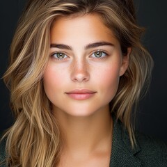 Fototapeta premium Professional Close-Up Portrait with Natural Lighting