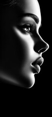 High Contrast Dramatic Portrait in Black and White