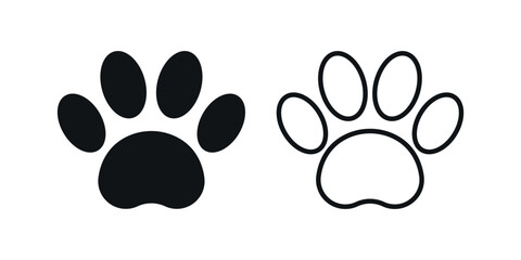 Dog paw icons. © goldau_design
