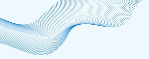 Abstract vector background featuring smooth blue wave patterns. The flowing curves and varying shades of blue create a dynamic and modern design, perfect for presentations, banners, or digital graphic