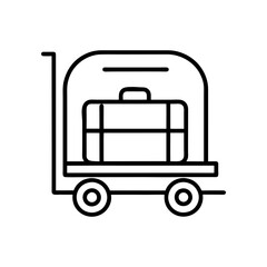 Luggage Trolley icon. Vector illustration 